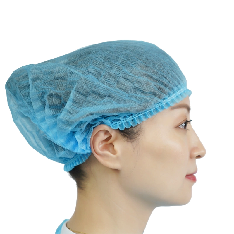 Disposable Non Woven PP Medical Bouffant Strip Cap 10, 12, 14, 15, 20GSM for Hospital, Lab and Clinic