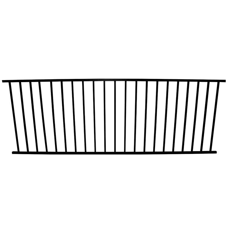 Decorative Black Powder Coated Wrought Iron Garden Garrison Fence