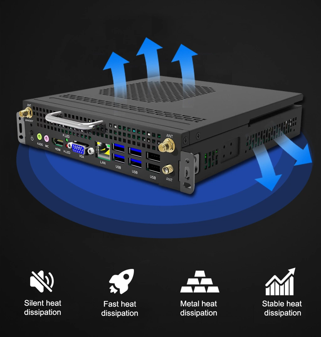 اللوحة الفرعية التفاعلية للوحة البيضاء للكمبيوتر الصناعي OPS Mini PC 80pin Socket Interactive Whiteboard البطاقة الفرعية للوحة PCBA من البطاقة الخلفية i5 8400