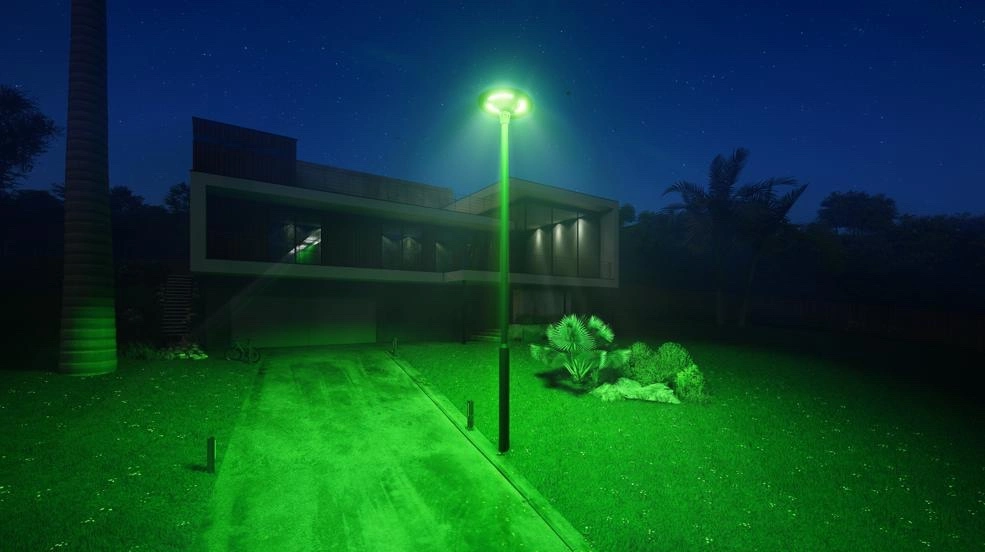 Solar al aire libre Luminaria LED integrado todo en un jardín de luz solar para la zona pública Camino Parque Jardín de pared LED de aluminio semáforo