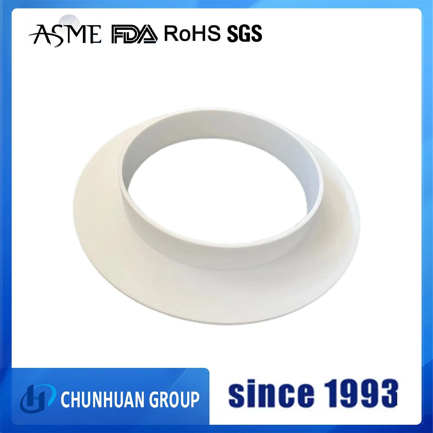 Customized Special Shaped Precision Machined White PTFE Plastic Seal Ring