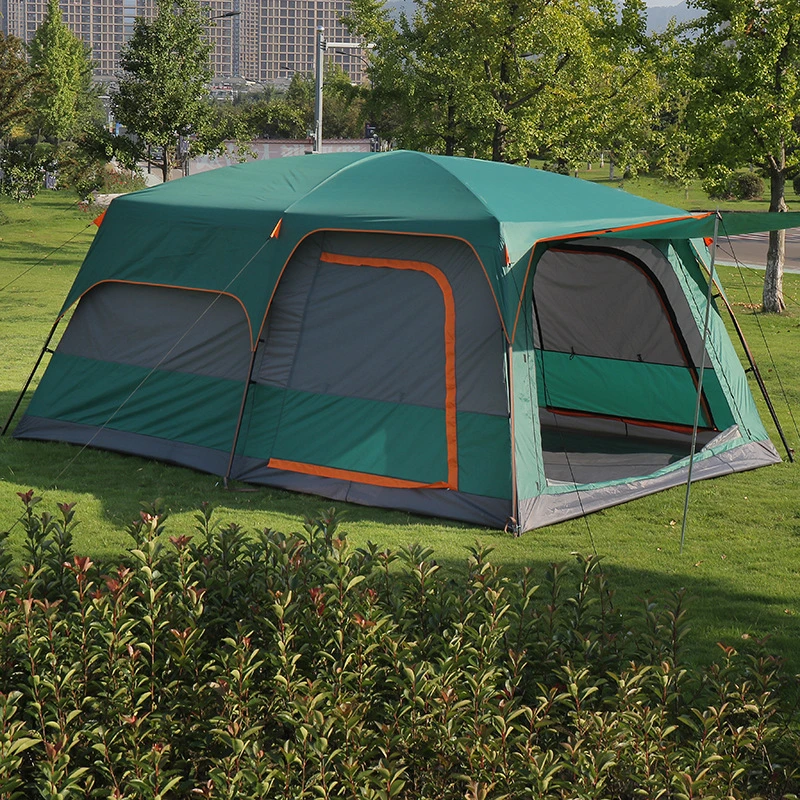 Big Size Polyester Fabric 5-6 Person Double Layer Windproof Family Camping Tent