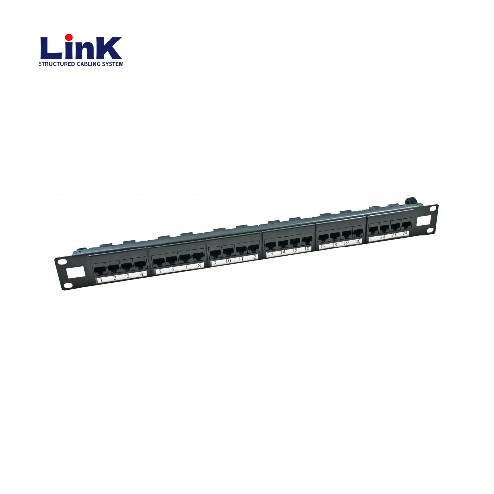 El montaje en rack en Carril DIN Cat5e Patch Panel para redes Ethernet industriales