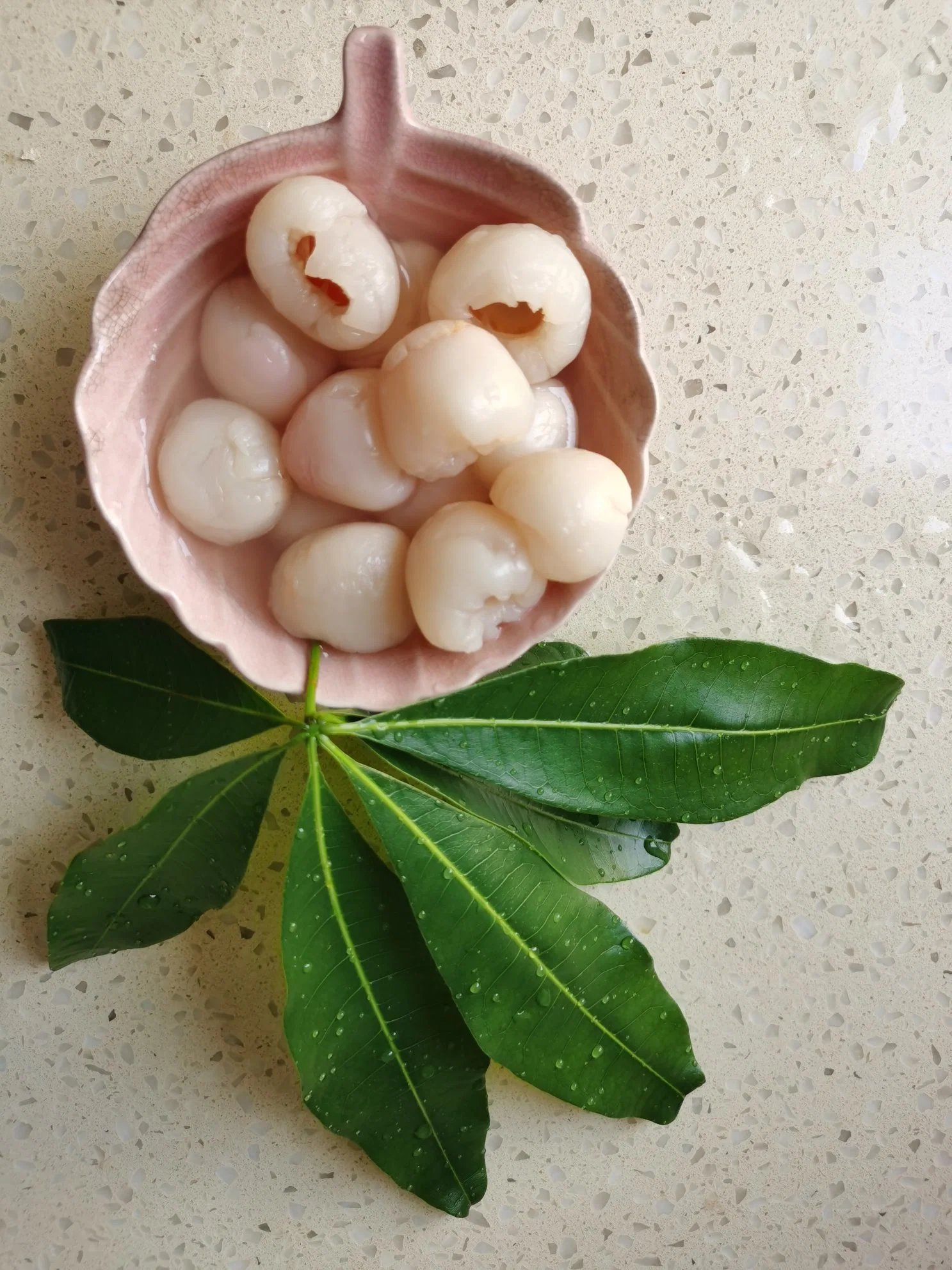 Frutas Enlatadas Lichia Doce Enlatada em Xarope Leve/Pesado com Litografia em Latas Verdes de Abertura Fácil - Melhor Produto em Fujian.