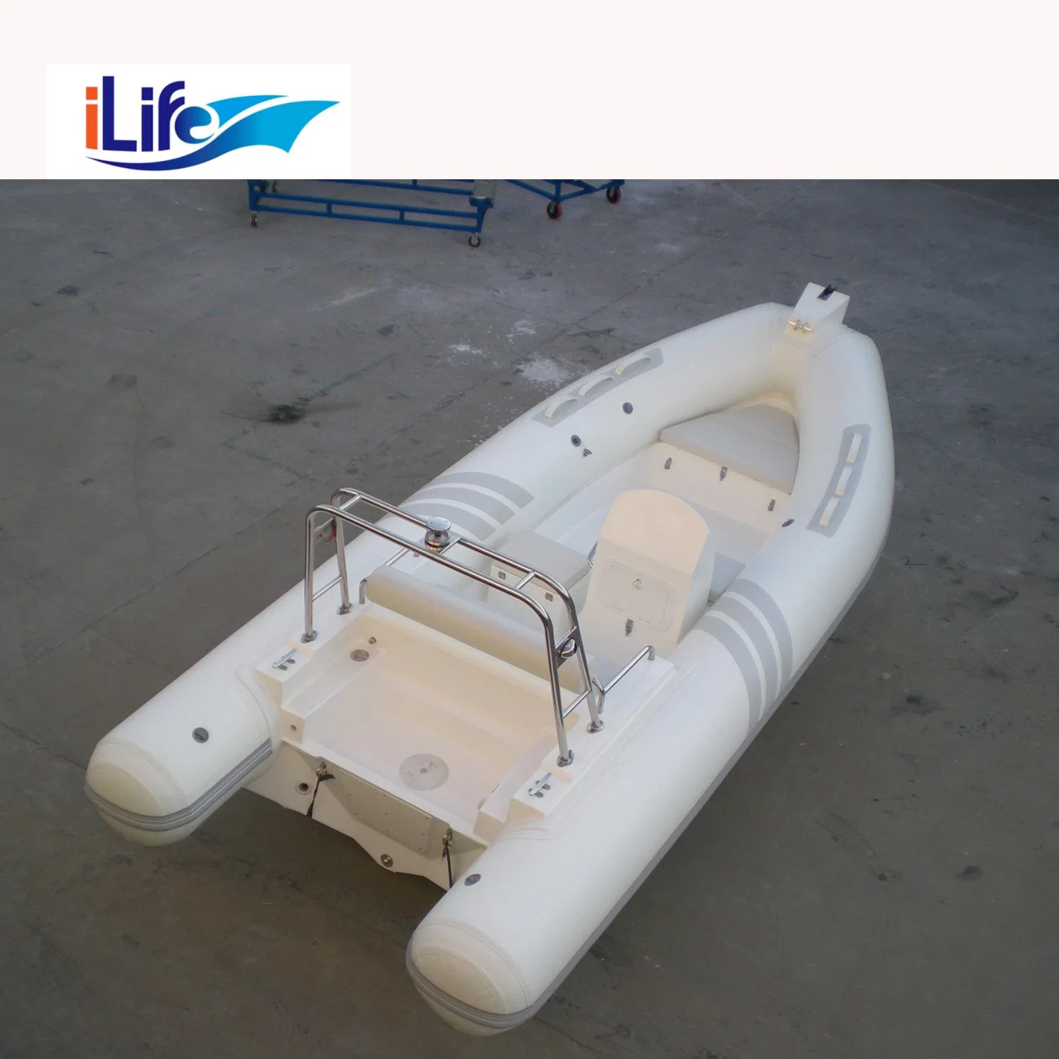 Ilife 1.2 mm PVC Hot Sale 520c Fiberglass Bottom Passenger Boat with Ce