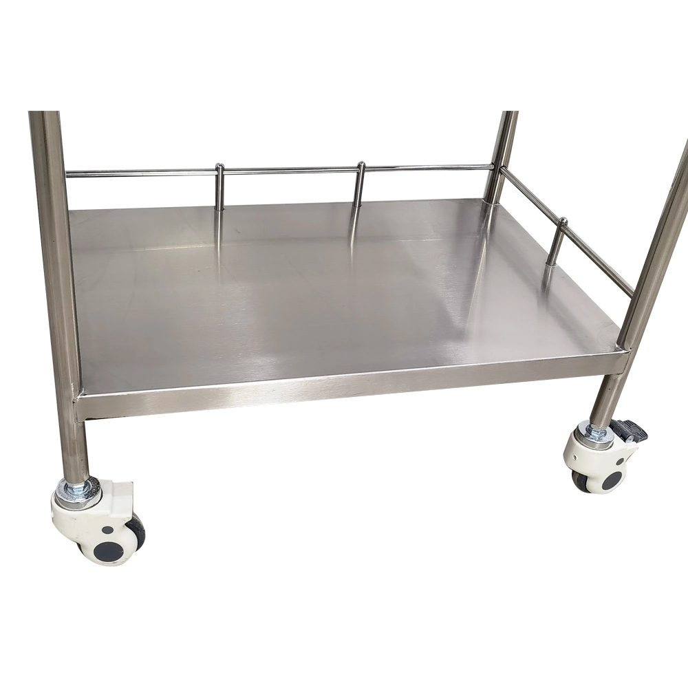 ABS Swivel Casters Liaison Carton Package Stainless Steel Medical Trolley