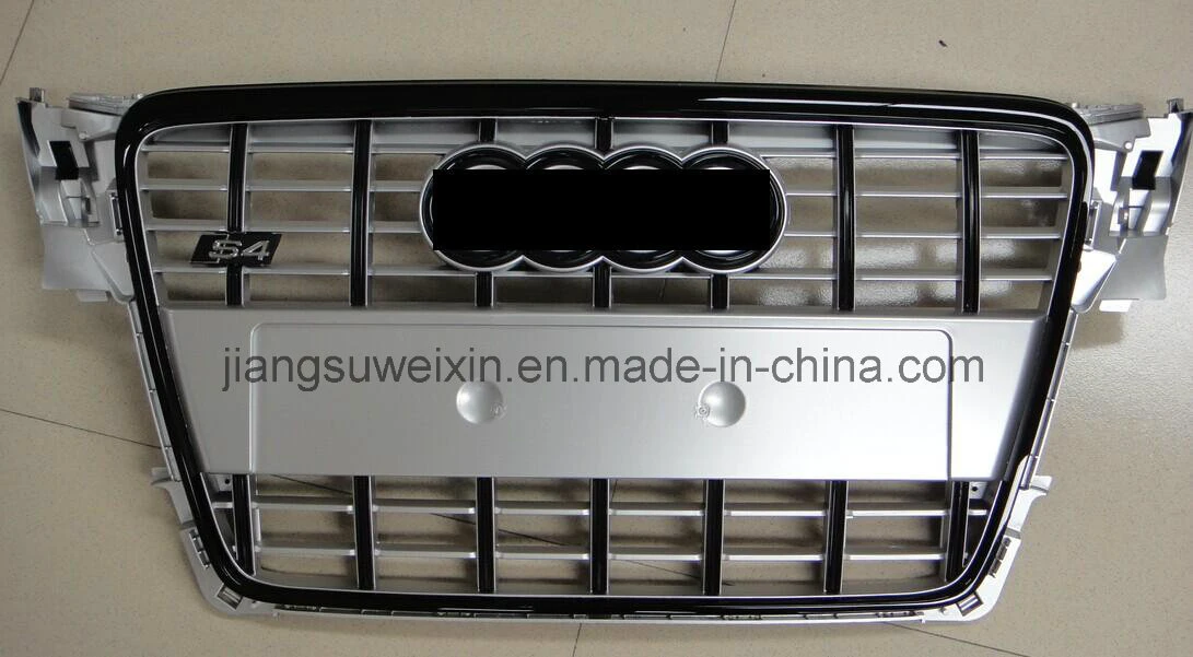 La rejilla frontal negro Auto para Audi S4 2008-2011" con el logotipo de cromado