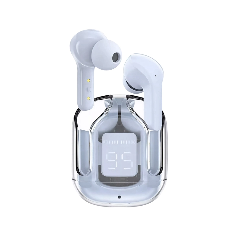 2023 New Design Crystal Color Wireless Earphone Bt5.1 Earbuds Lightweight Wireless Headset