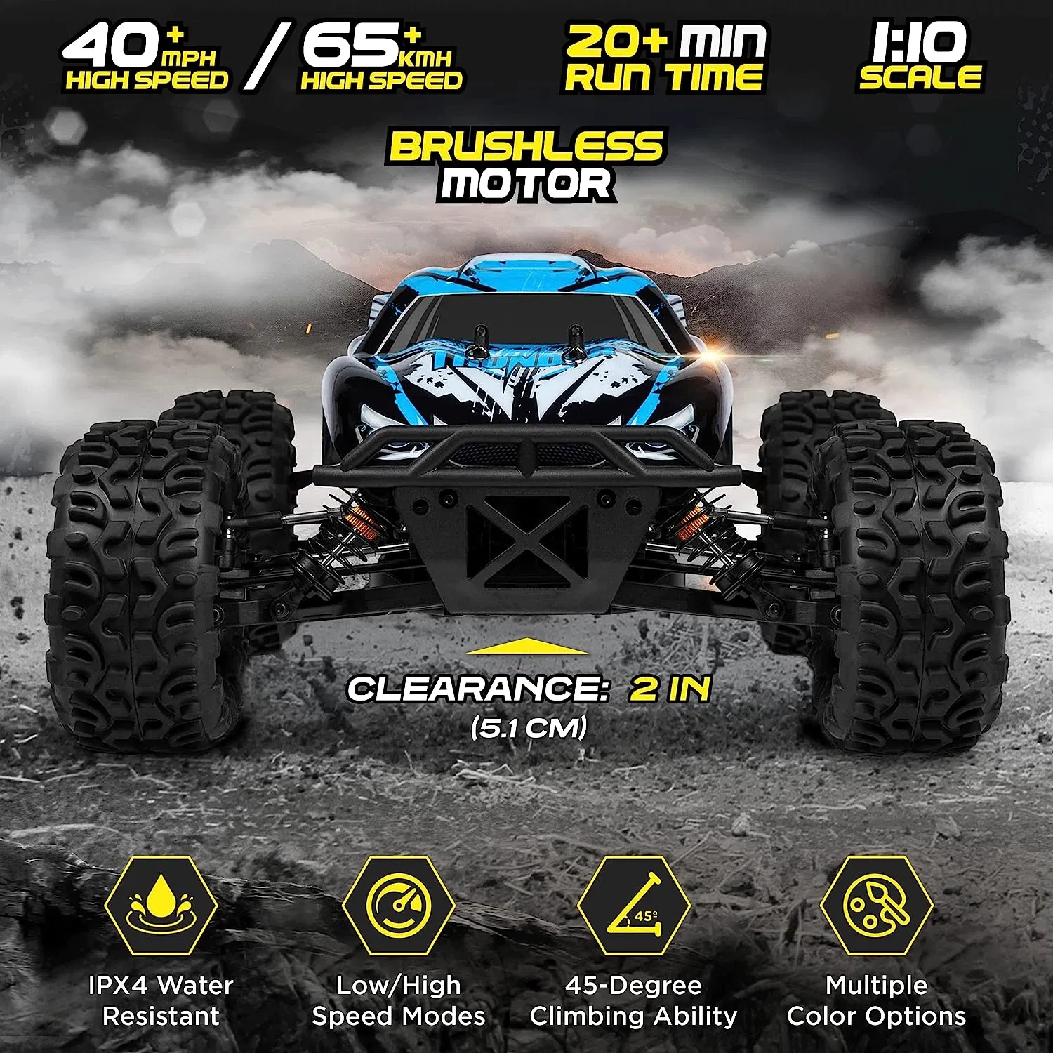 Education Toy Battery-Powered Hobby Grade Waterproof Monster RC Truck Fast RC Car