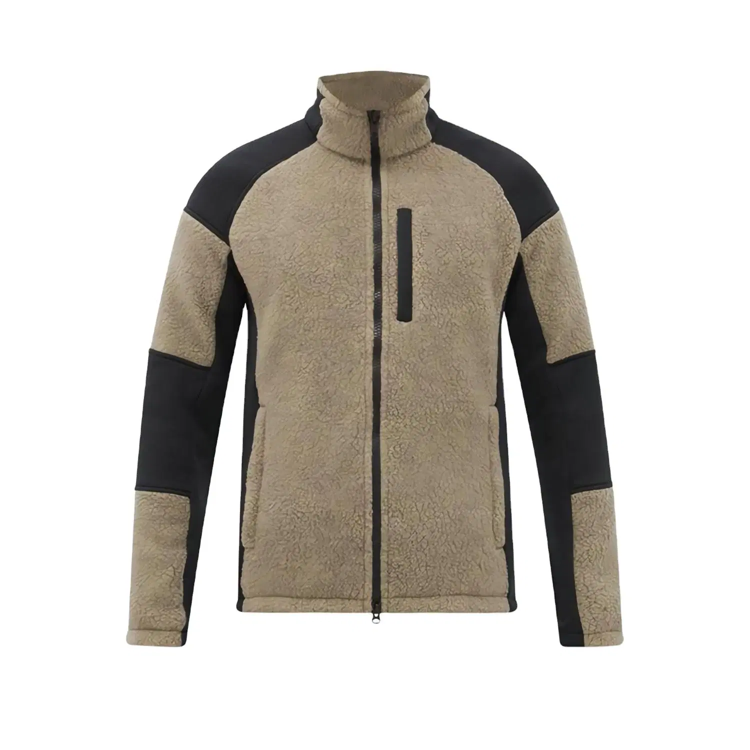Men's Water and Wind Resistant Softshell Jacket with Grey and Black Color