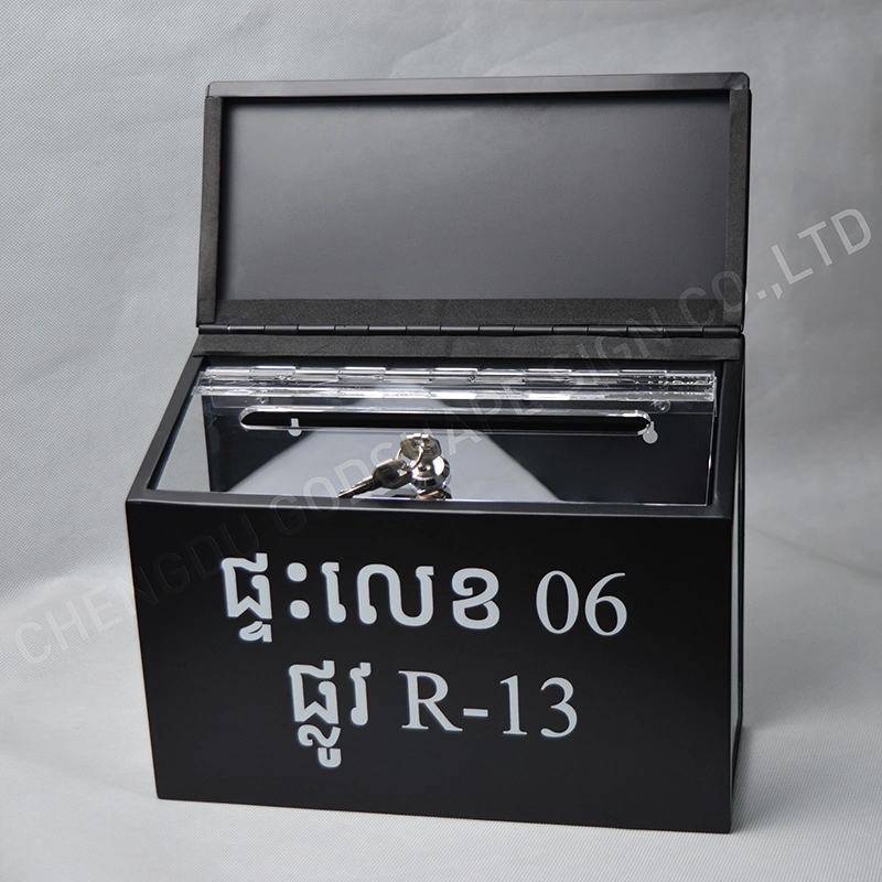 Small Laser Engraved Ss Metal Steel Packaging Parcel Delivery Box Letter Paper Storage Box