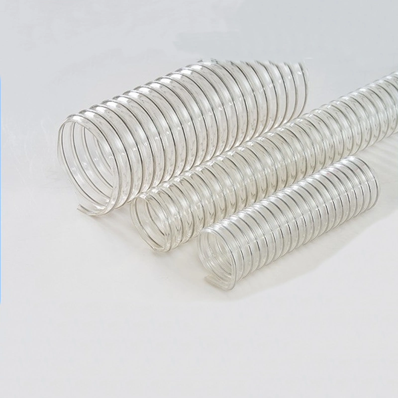 Transparent Wall Flexible Steel Wire Ducting Polyurethane Hose PU Flexible Hose