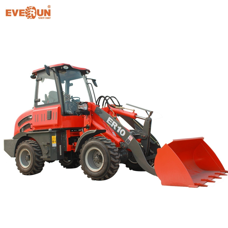 Top Quality Well Designed Er10 Garden Everun 4WD Wheel Loader with Log Grapple