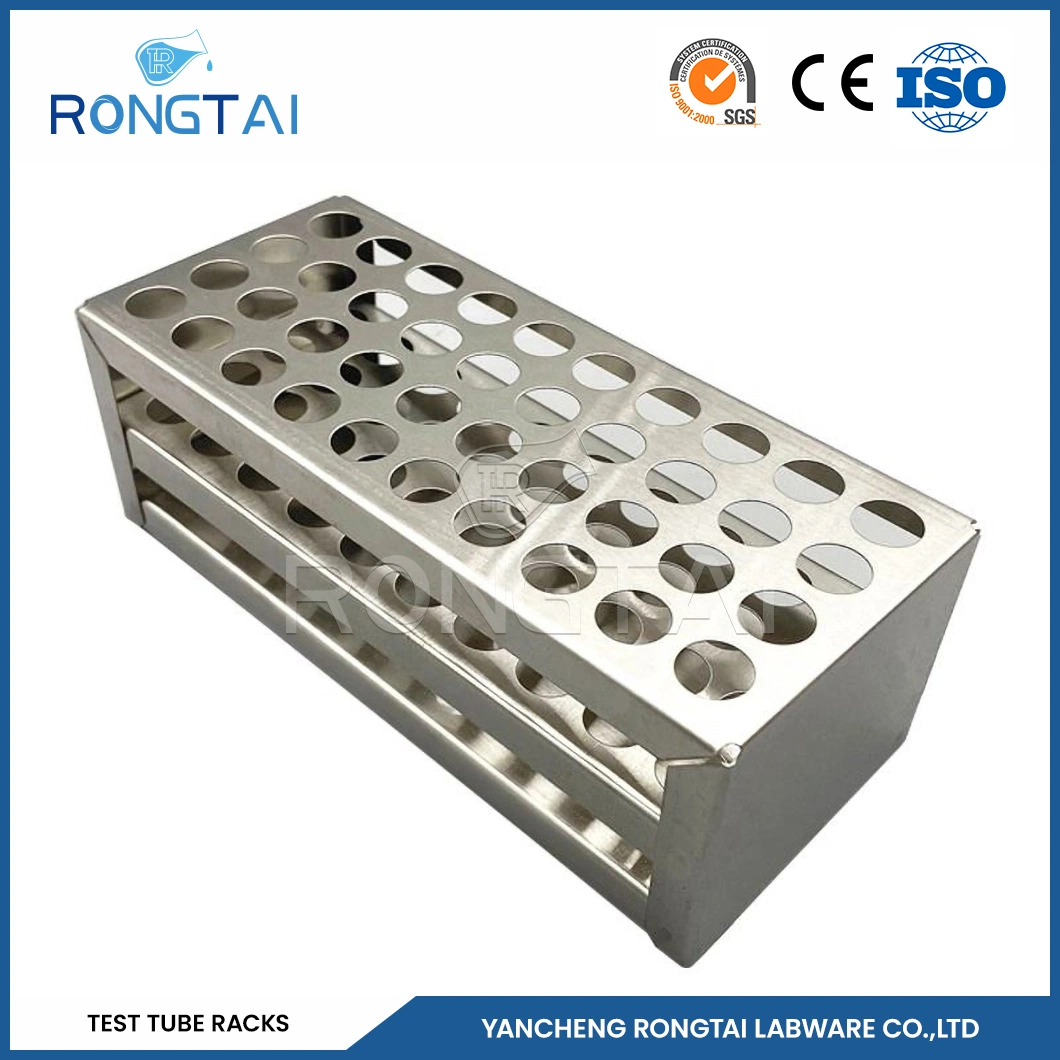 Rongtai 13mm Test Tube Manufacturing 6*15 Holes Laboratory Plastic Test Tube Rack China PP Material Rack Test Tubes