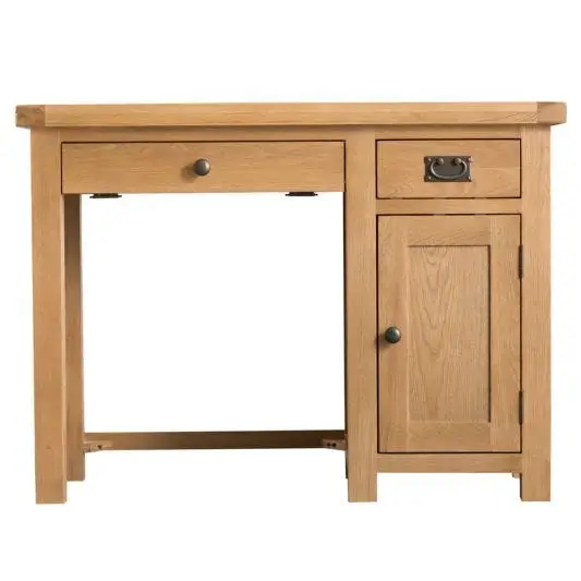 Bureau d'ordinateur simple en chêne en bois pour la maison et le bureau Mobilier