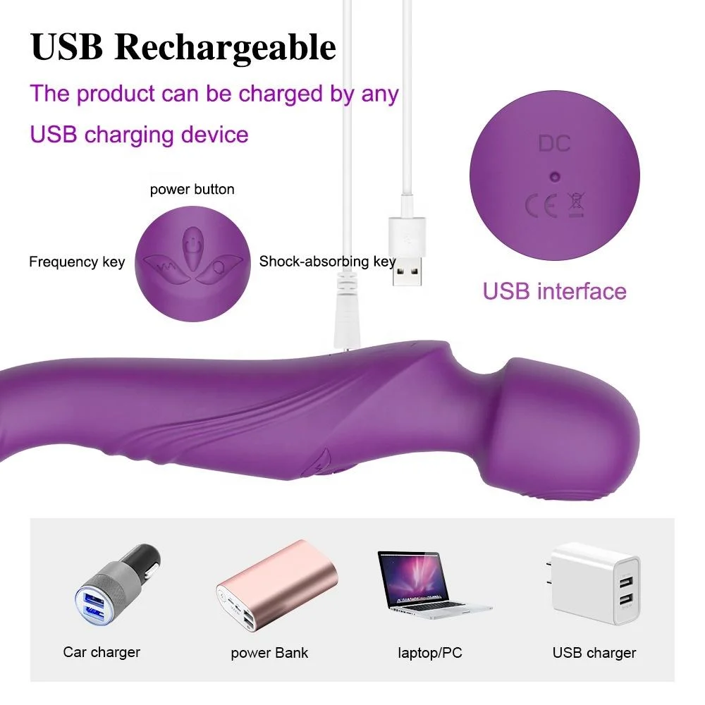 Silicone Powerful Adult Sex Toy AV Magic Personal Full Body Wand Massager Women Clitoris Stimulation Vagina Vibrator