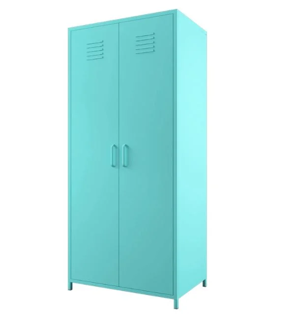 Commerical Metal Wardrobe Steel Locker Clothes Storage Cabinet with Shelf OEM Color