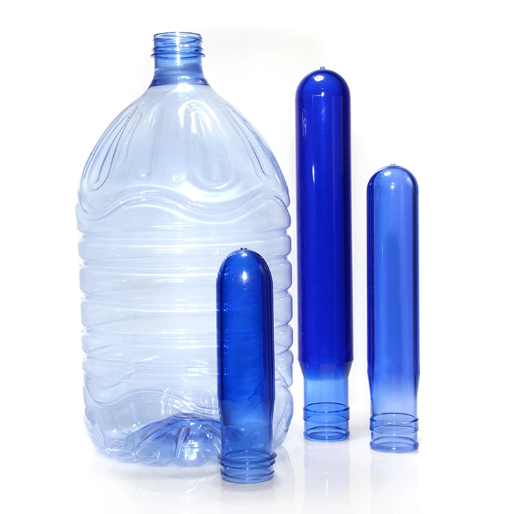 100% de materia prima de la boca de 55mm 730g 750g de preformas de PET de 5 galones para botellas de agua