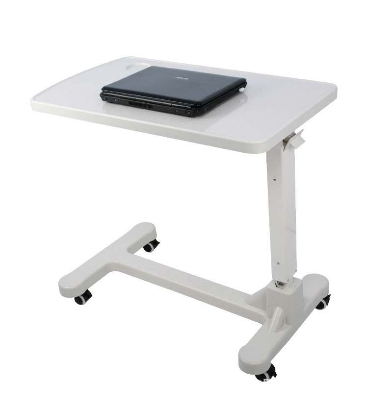 Fashion Hospital Runiture Standard Packing Steel Base ABS Overbed Table