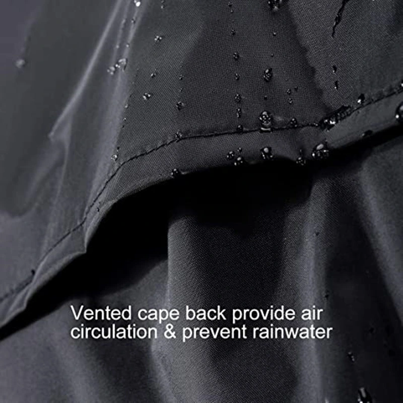 Mens de seguridad con Capucha Larga Chaqueta resistente al agua de lluvia Poncho impermeable de emergencia