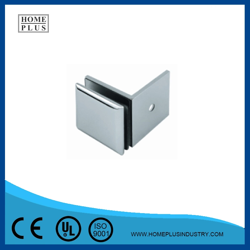 Square Wall Mount Shower Glass Door Hinge Clamp