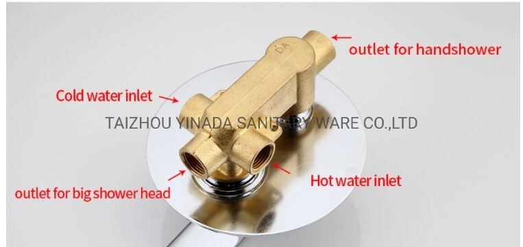 Bathroom Brass Shower Faucet Fixture Concealed Install Bath Shower Mixer Faucet