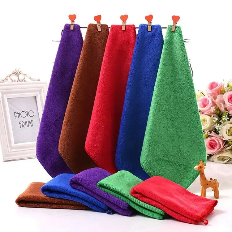 Low MOQ 300GSM Household / Salon / SPA / Barber / Car Wash Cloth / Kitchen Cleaning Polyester Weft Knitted Towel