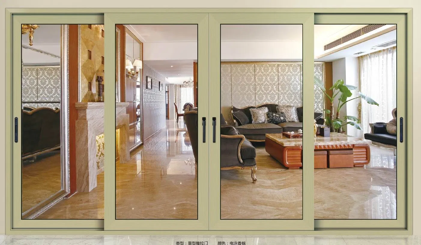 Ace Easy Install Aluminium Sliding Door New House Door Double Tempered Glass for Living Room