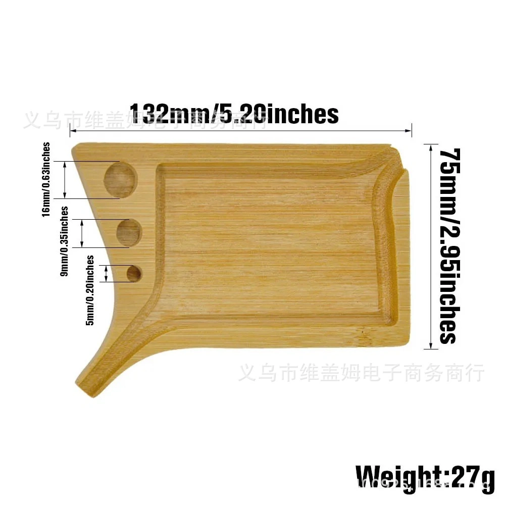 Custom Logo Natural Bamboo and Wood Cigarette Plate Cigar Plate Cigarette Tray Hand Roll Operation Plate Smoking Accessories