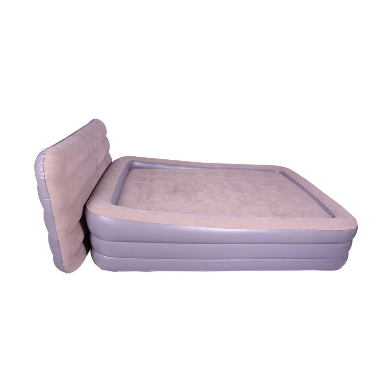 PVC flocking sopre elevado inflável almofada tamanho Queen Cama de ar