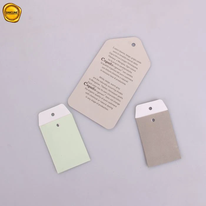 Sinicline Customized Logo Grey Custom Garment Hang Tag