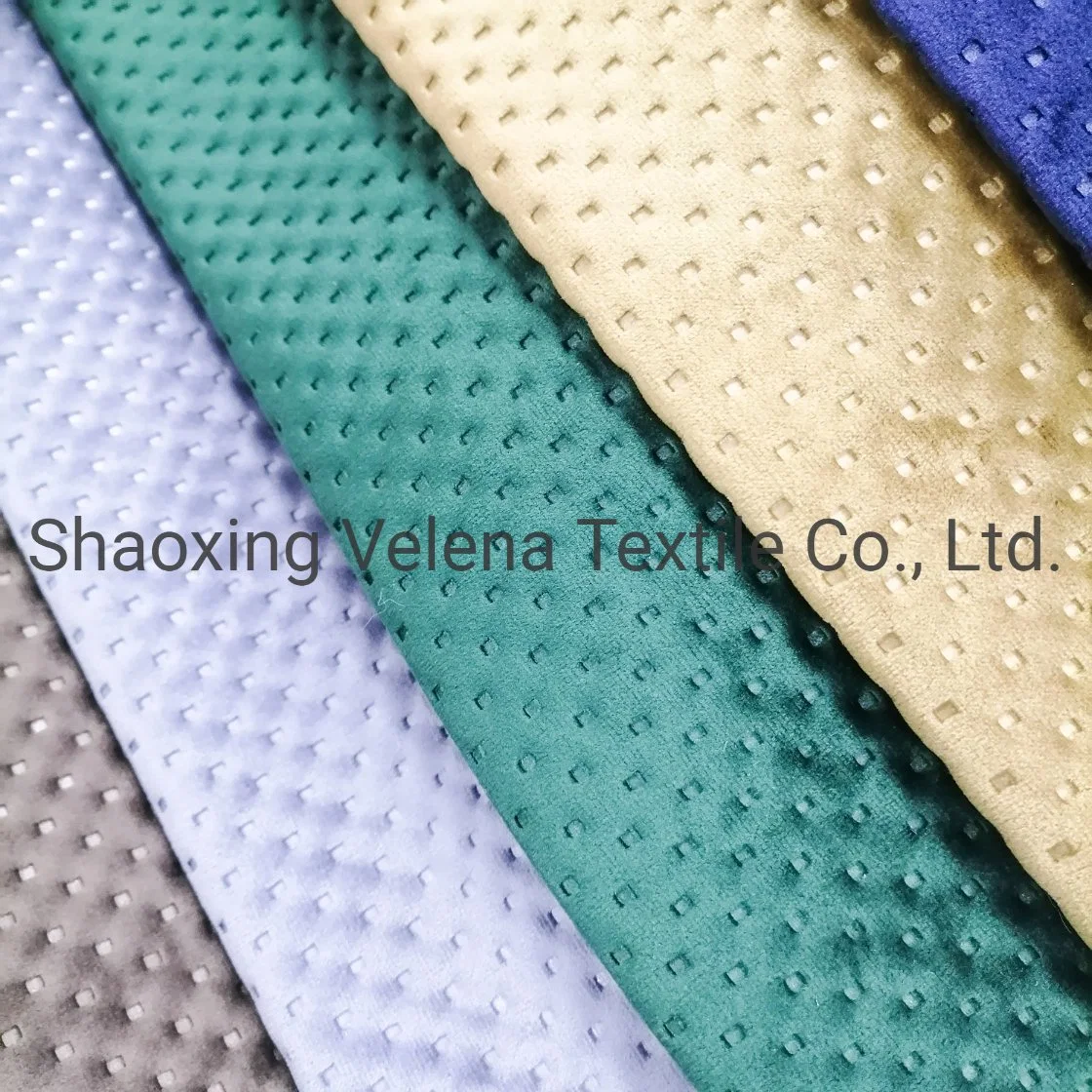 Holland Velvet Punching Plaind Dyeing Bonded Fabric for Sofa Garment & Shoes Home Textile furniture