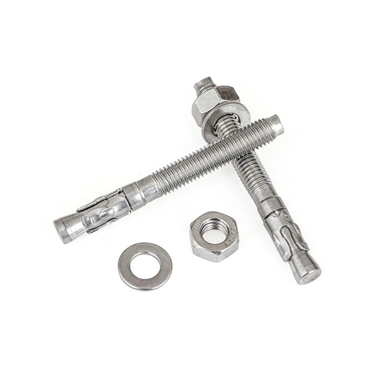 Ss201 SS304 SS316 Stainless Steel Heavy Duty Wall Anchor Expansion Bolt Zinc Plated Concrete Wedge Anchors Bolts