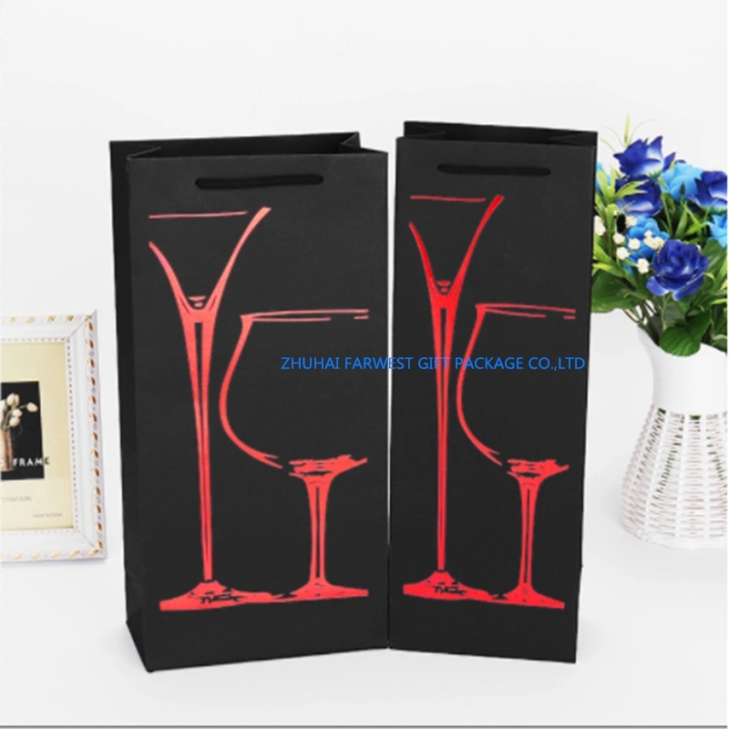 Red Wine Paper Bags Paper Shopping Bag for Red Wine Gift Packaging Wholesale/Supplier Good Price