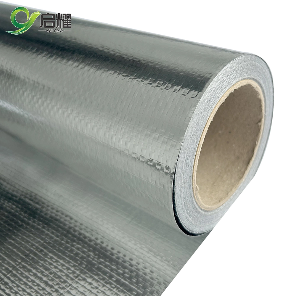 Aluminum Foil Backed Reinforced Woven PE Fabric Wall Wrap Radiant Barrier