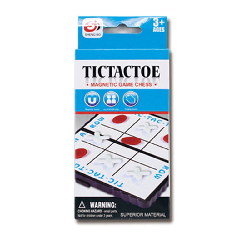 Early Education Interactive Puzzle Board Game 2-Player Board Game Magnetic Tic-Tac-Toe Toy Complimentary Game Chess Folding Board