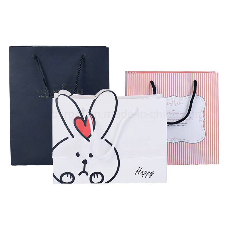 Custom Eco Friendly Luxury Packaging Gift Jewelry Bag Cream-Colored Shopping Bag