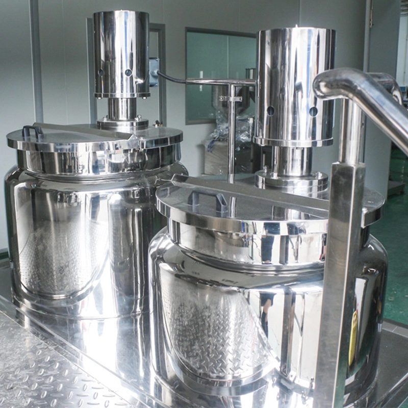 La mezcla de productos cosméticos emulsionar máquina mezcladora de vacío de maquinaria para la Crema loción con homogeneizador de cosméticos