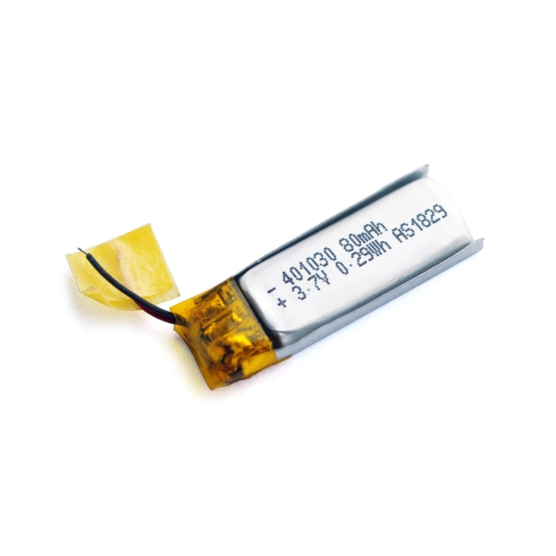 UL/CE/ONU Certificado38.3 Pequeña Lipo Batería recargable de 3,7V 401030 80mAh batería de polímero de litio para Smart Watch