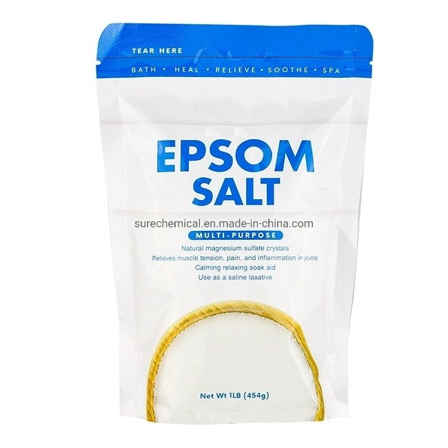 Comercio al por mayor Epsom sal de baño para el baño de sal de la piel exfoliante natural