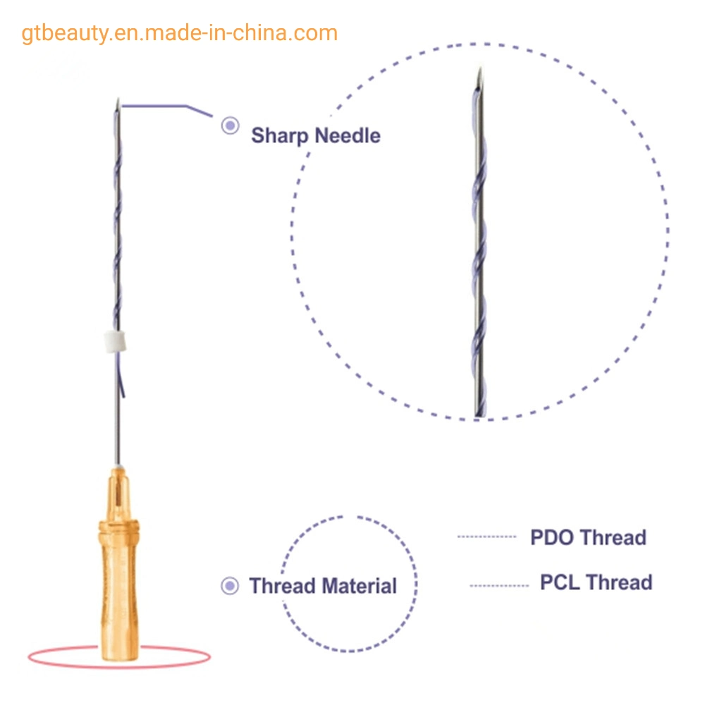 Resorbierbare Nahtgewinde Skin Lifting Mono /Tornado Screw Pdo Pcl Gewinde