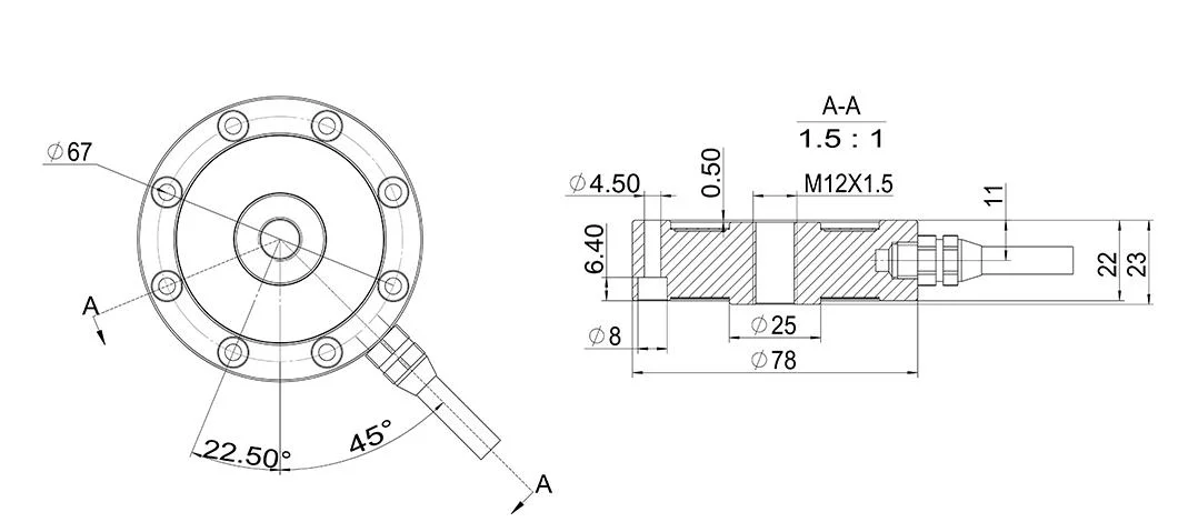 Calibtec Intelligent Measuring Equipment Pancake Type Load Cell 200kg 500kg 1ton Load Cell