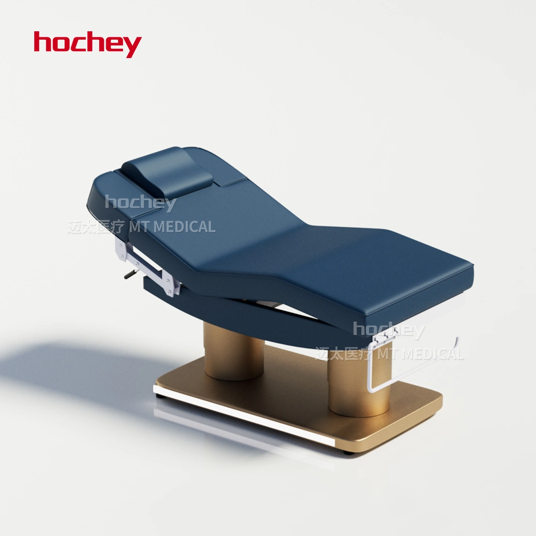 Hochey Recline Chair SPA Table Automatic Electronic Set Electric 3 Motors Luxury with Stool Luxury Facial Bed