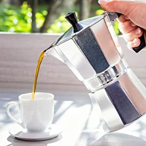 Klassische italienische und kubanische Kaffee Brewing Cafetera Six Cup Herdplatte Espressokanne Mit Mokka-Topf