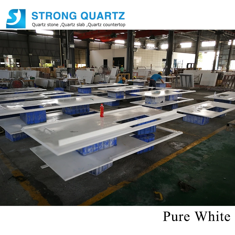 Pure White/Grey/Black/Red/Beige Quartz Stone Slabs Countertop From Guangdong Foshan China