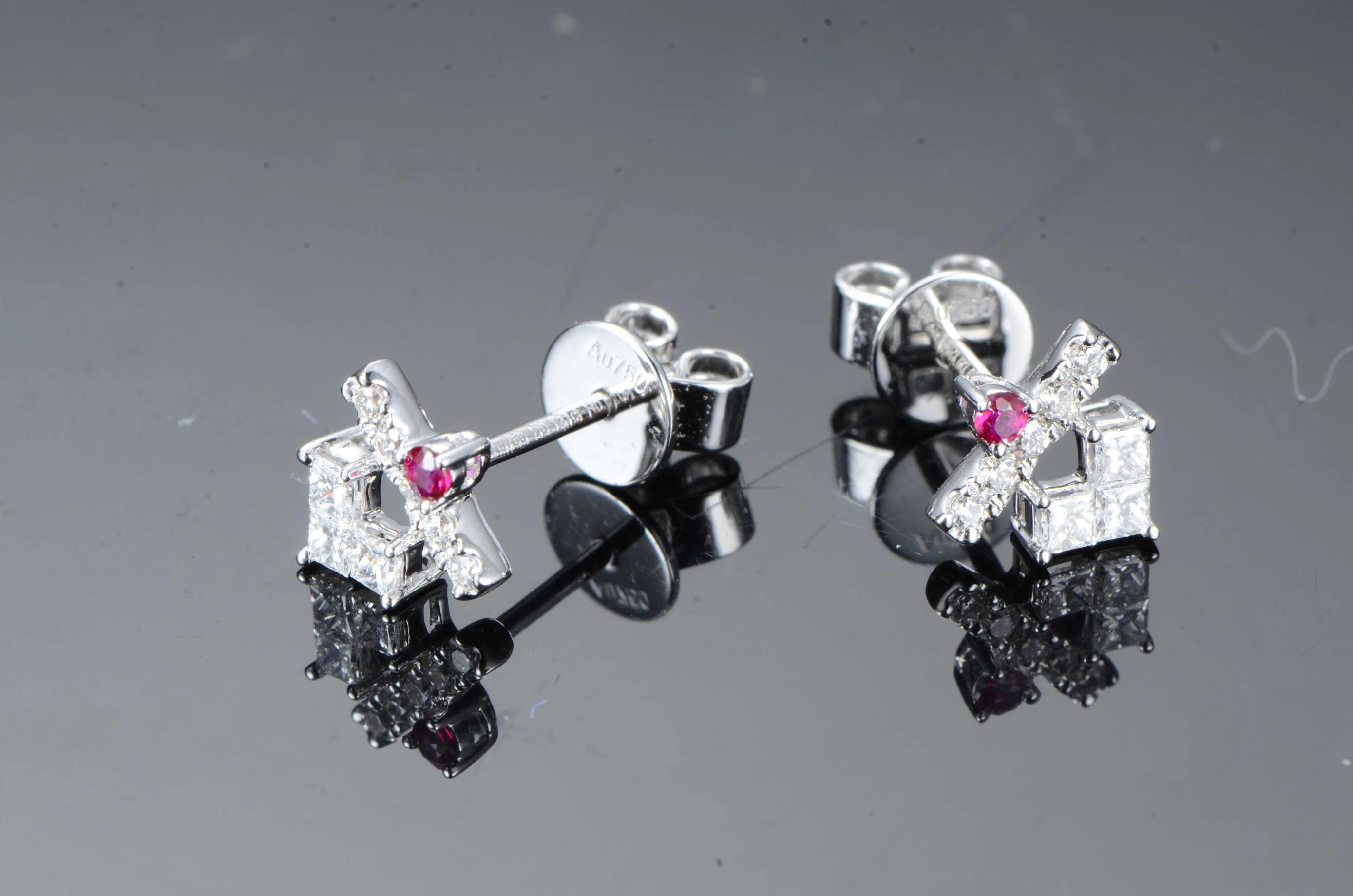 Fine Jewelry White Gold Plated Dangle Earrings Stylish Stud Earrings Fashion Accessory