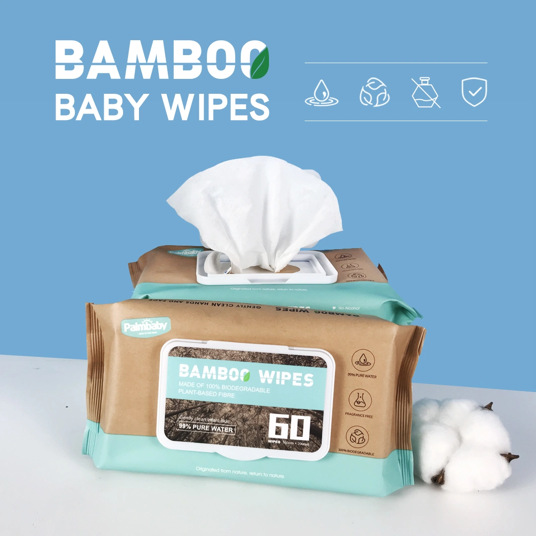 Baby Pure Water Wipes, Biodegradable Baby Wipes Sensitive Baby Diaper Wipes, 99.9% Water, Unscented & Hypoallergenic