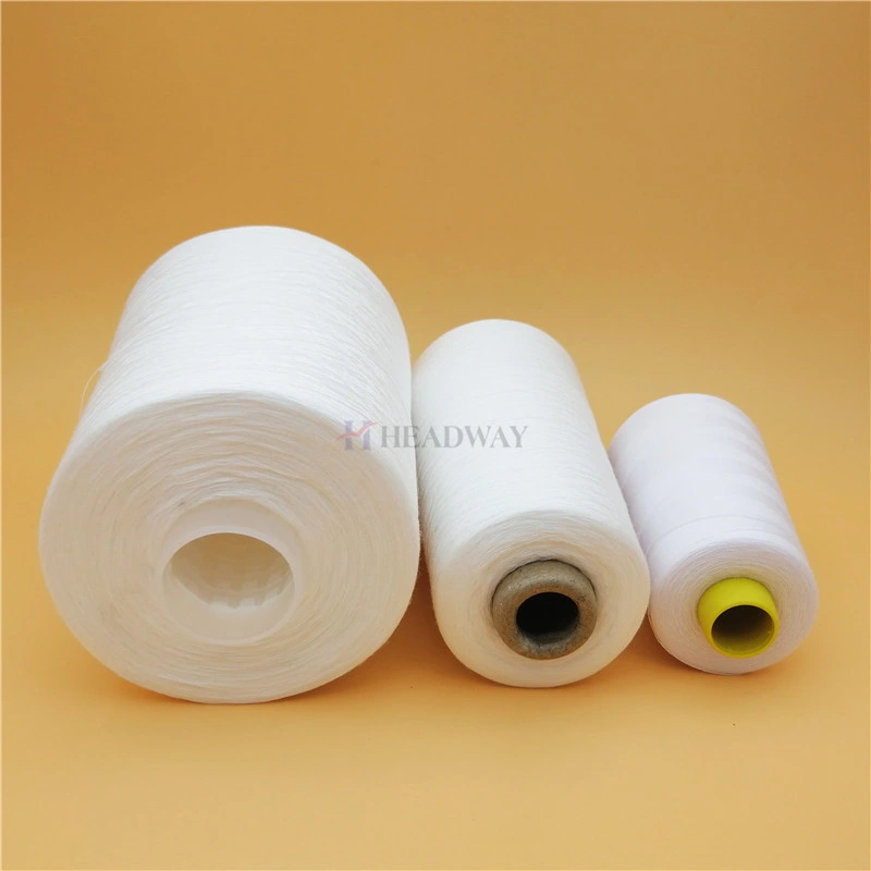 40s/2/3 Spun Polyester Sewing Thread Yarn in Dyed & Raw White Colors Ready for Shipment