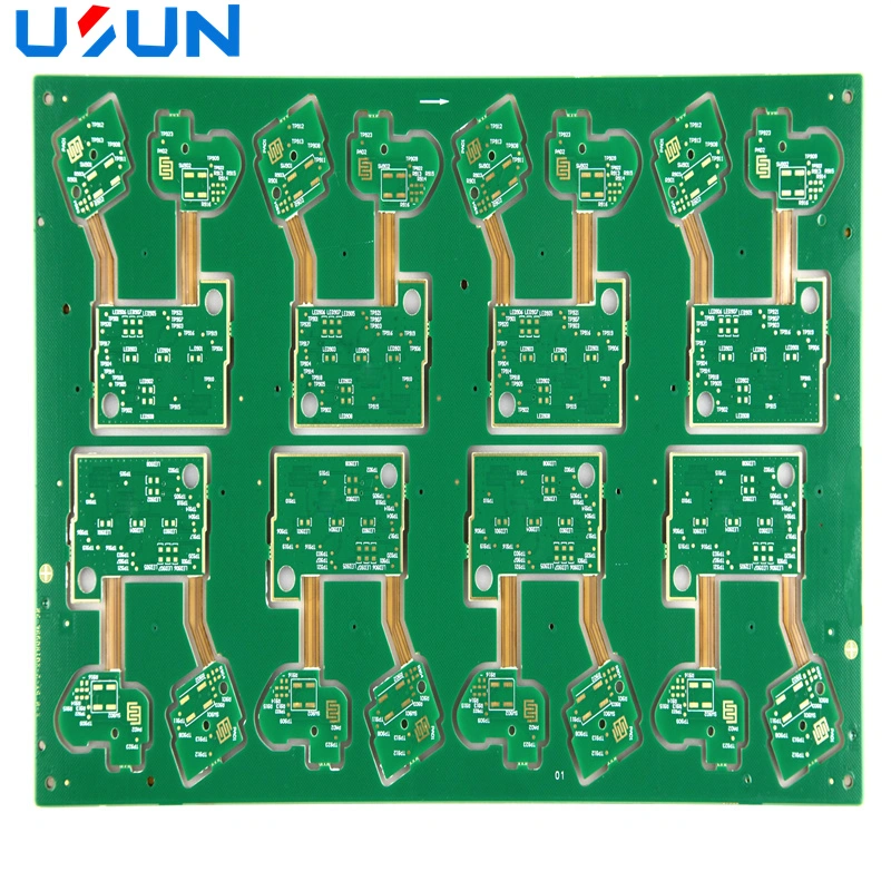 حجم فتحة يبلغ 0.15 مم الحد الأدنى لحجم RoHS الخاص بلوحة دوائر OEM المرنة الصلبة لوحة PCB