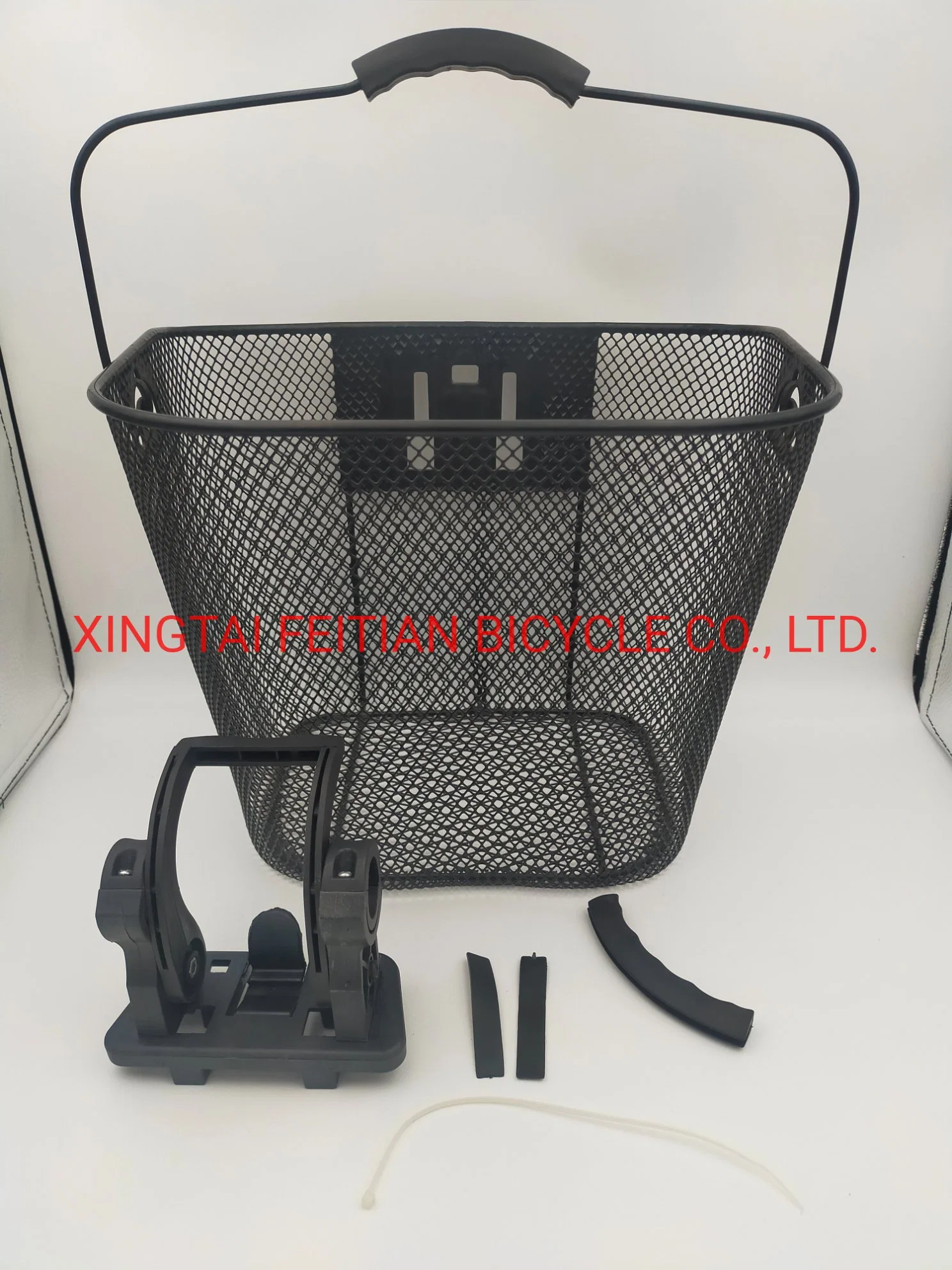 Basket Popular Rear Steel Mesh Bicycle Basket with Handle of Bicycle Parts